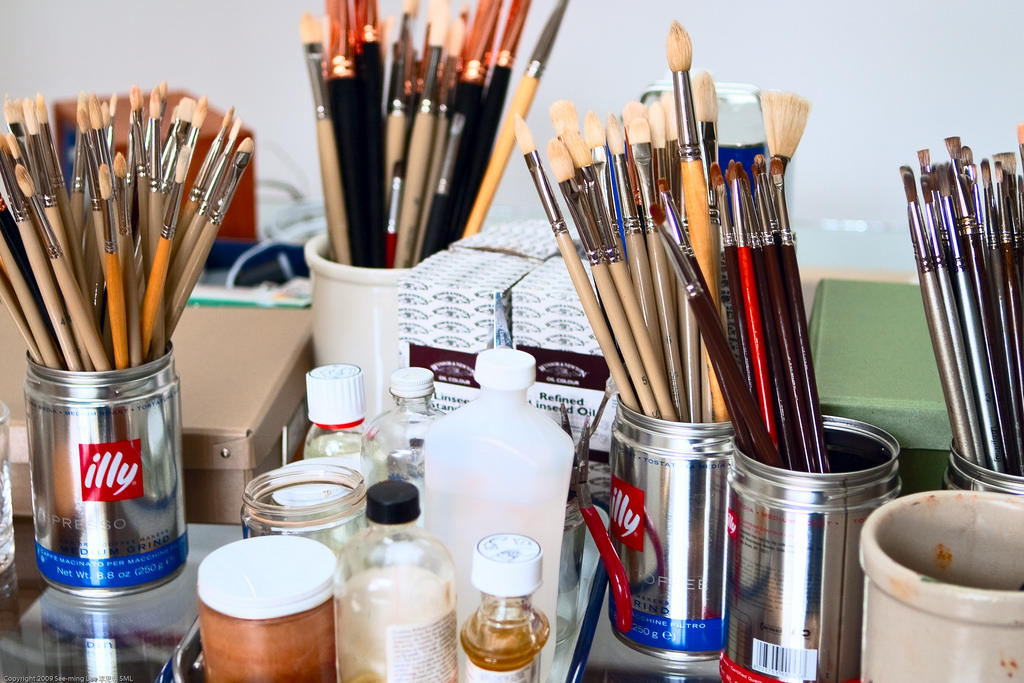 Painting studio in Dumbo Arts Center.